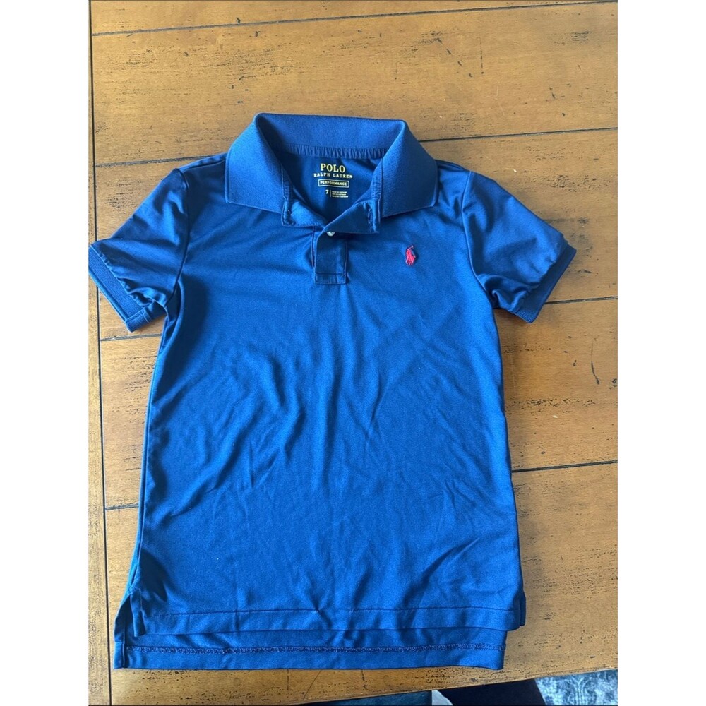 EUC Polo by Ralph Lauren Navy Blue Performance Short-Sleeve Polo - Size 8